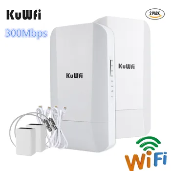 KuWFi 300Mbps Wireless Wifi Most Ourdoor Repeater Wifi 2.4 G P2P 1-2 KM AP Router Dlho, Wifi Extender 24V POE Adaptér