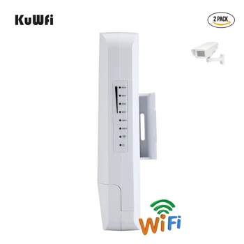 KuWFi 300Mbps Wireless Wifi Most Ourdoor Repeater Wifi 2.4 G P2P 1-2 KM AP Router Dlho, Wifi Extender 24V POE Adaptér