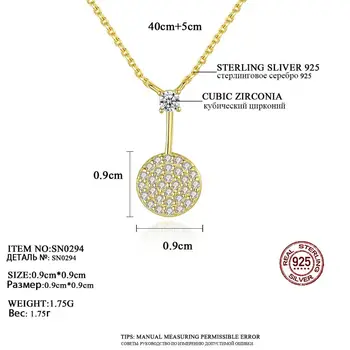 PAG&MAG Elegantné Micro Pave AAA Zirkónmi Okrúhleho Náhrdelník Prívesok Pre Ženy 925 Sterling Silver Náhrdelník Jemné Šperky SN0294
