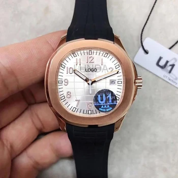 Pôvodné Nautilus módne ležérne pánske hodinky Aquanaut 2813 automatický pohyb vyrezávané pohyb gumy popruh modrá