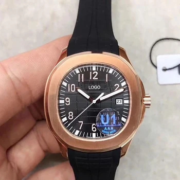 Pôvodné Nautilus módne ležérne pánske hodinky Aquanaut 2813 automatický pohyb vyrezávané pohyb gumy popruh modrá