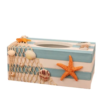 Stredomorská tvorivé drevené tkaniva box obrúsok box papier dávkovací zásobník Hotel Bar domáce dekorácie skladovacie škatule WJ111846