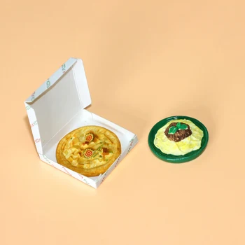 1/12 domček pre bábiky Miniatúrne Príslušenstvo Mini Pizza, Špagety, Mäso s Omáčkou Jedlo Nastaviť Model Simulácie Hračky pre Doll House Decoration
