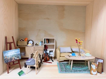 1:12 miniatúrny domček pre bábiky Mini jedálenský stôl jedálenský stolička sideboard TV, skriňa nábytok, príslušenstvo deti zberateľskú Darček