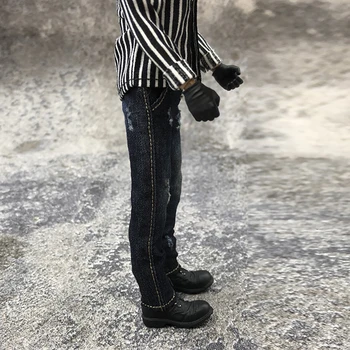 1/12 Rozsahu oblečenie hand-made Vojak Mužov street fashion Jeans pre 6-palcový bábika akcie obrázok