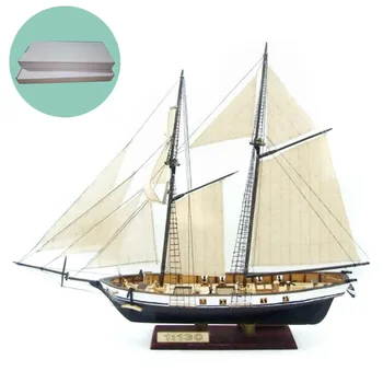 1:130 Mini Dekorácie DIY Domáce Rozsahu Detí Retro Hračky Plachetnica Model Montáž Loď, Darček Klasické Drevené