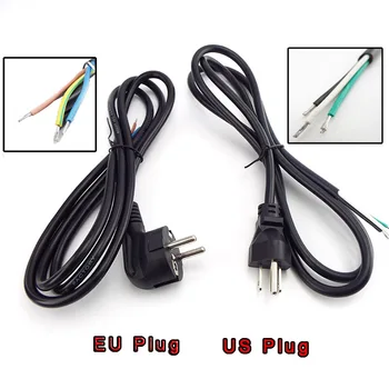 1,5 m EÚ Zapojte Napájací Kábel Otvorený Koniec Rewired Kábel Notebook Napájanie Predlžovací Kábel Pre Elektrický Ventilátor Vákuové umývačky riadu