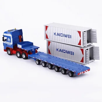1:50 Rozsahu Zliatiny Kovov Nákladných Prívesov Kontajner Cargo Logistics Auto Truck Diecast Model Inžinierstva Modelu Vozidla Hračka Zbierky