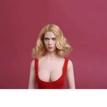 1/6 Scarlett Johansson Krátke Blond Vlasy Hlavu Sculpt pre 12 Palcov Dámske Orgánov číselné Údaje Bábiky