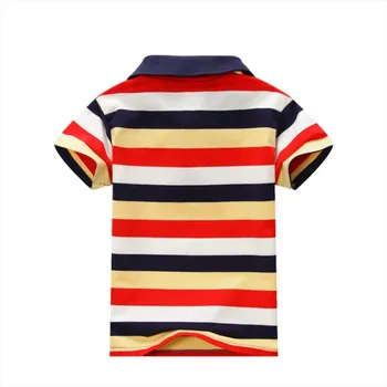 1-7 Rokov Dieťa T-shirt pre chlapca Deti Bežné Pruhované Tričko Topy Lete Batoľa Chlapci Farebné Košele pre Deti hot predaj