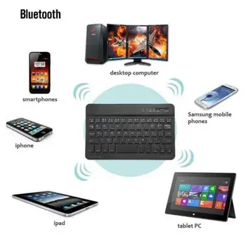 1 Ks Slim Bezdrôtová Klávesnica Bluetooth Klávesnica USB Nabíjateľné Pre IPad Telefón, Notebook, Tablet Keyboard Periférnych zariadení
