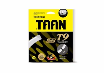1 ks TAAN T9 Trojuholník soft tenis reťazce 1.15 mm 12M polyester tenisové rakety reťazec Circumrotate vysoká flexibilita tenis reťazce