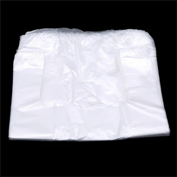 100 Ks/balík 15-26 cm/20-30 cm/24-37 cm/28-48 cm Transparentné Tašky, Nákupné tašky Supermarket Plastové Tašky S Rukoväť na Balenie Potravín