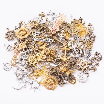 100g hot predaj kovové Kotvy zmiešané prívesok starožitné bronzový náramok, náhrdelník handmade šperky, výroba, veľkoobchod