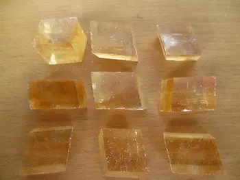 100g Zriedkavé Optické žltý Kalcit Crystal Island Spar transparentné