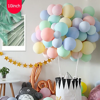 100ks 10 cm Latex Macaroon Balón Sladké Svadobné Party Dekorácie Balóny Dieťa Narodeniny Farebné Vzduchu Loptu Arch Balón 55
