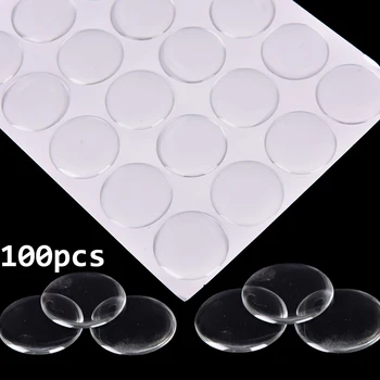 100ks/list Jasné, Epoxidové Nálepky Kolo Dome 3D Crystal Živice Samolepiace Patch Bodky Označenie Pre Uzávery Fliaš Crafting DIY 25 mm