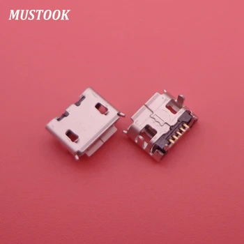 100ks/veľa mini Micro USB nabíjací port jack konektor zásuvka dock konektor napájania Pre Blackberry 8520 pre Lenovo IdeaTab A2109 U018