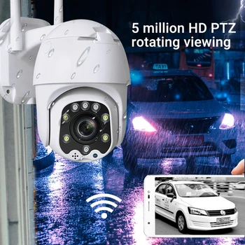 1080P Vonkajšie PTZ IP Kamera Auto Tracking 3MP Cloud Home Security Wifi Fotoaparát 4X Digitálny Zoom Speed Dome Kamera s TF Karty
