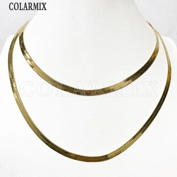 10pcs Had Bold reťazca náhrdelník mix veľkosť Príslušenstvo pre ženy plné zlata reťazca had-tvar náhrdelník 9647