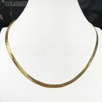 10pcs Had Bold reťazca náhrdelník mix veľkosť Príslušenstvo pre ženy plné zlata reťazca had-tvar náhrdelník 9647