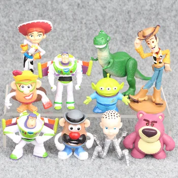 10pcs/set 5-11 CM Film Kreslený Príbeh Hračiek Woody Buzz Lightyear akcie obrázok zberateľskú model hračky
