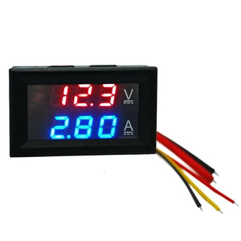 10pcs/veľa Digitálne Prúd Napätie Monitor Ammeter Voltmeter Rozchod Amperemeter Volt na Meter Auto LED Tester DC 0-100V/10A 30% OFF