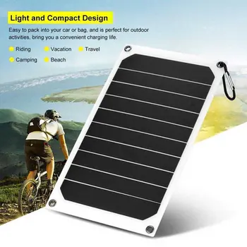 10W solárny panel fotovoltaický modul doska nabíjačku mobilného telefónu vonkajšie ľahký USB nabíjanie rada