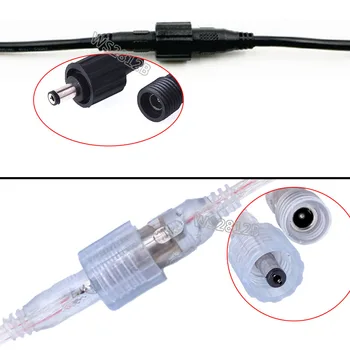 10~50 párov LED Konektor IP68 DC 5.5 x 2.1 mm Mužov a Žien jack adaptér pre Led Pásy Napájanie Adaptér Zapojte Kábel