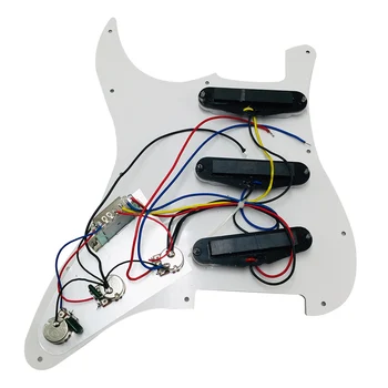 11 Otvor Módne Nástroj Doska Stabilné Single-Coil, Ochrana Panel Príslušenstvo 3-Vrstvové Gitara Pickguard Naložené Prewired
