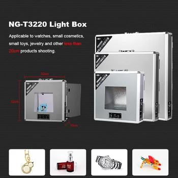 110V 220V NanGuang NG-T3220 Skladacie LED Foto Fotografie Studio Video Osvetlenie Stan Profesionálne Prenosné LED Softbox Box Set