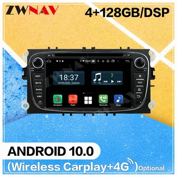 128GB Carplay Android 10.0 Auto DVD Prehrávač pre Ford black Mondeo 2008 2009 2010 2011 GPS Navi Auto Audio Rádio Stereo Hlava jednotky