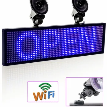 12V P5 64*16 WIFI LED Prihlásiť Prejdite Zobrazenie Správ s SMD Technológia pre Taxi/Business/Shop/Okno, Adsorpcia alebo Pozastavenie