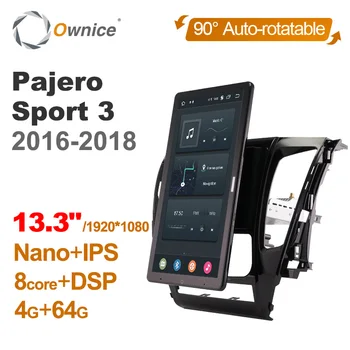 13.3 Palce 1920*1080 Ownice Android 10.0 autorádia pre Mitsubishi Pajero Sport 3 2016-2018 GPS Audio Systém Auto Otočná