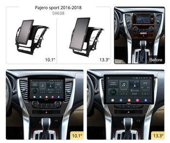 13.3 Palce 1920*1080 Ownice Android 10.0 autorádia pre Mitsubishi Pajero Sport 3 2016-2018 GPS Audio Systém Auto Otočná