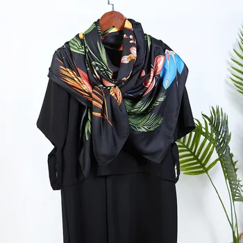 130*130 cm TOP Hodváb Palma luxusné Šatky Ženy Foulard Námestie Hidžáb Dámy Šátek Šatkou zábal šál pareo žena hidžáb