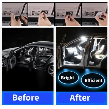 14pcs LED Predné stropné svietidlo + Zadné + zrkadlo na líčenie + Kufor + Rukavice + Dverí Osvetlenie Interiéru Auta pre Audi A5 S5 RS5 B8 (2008-)