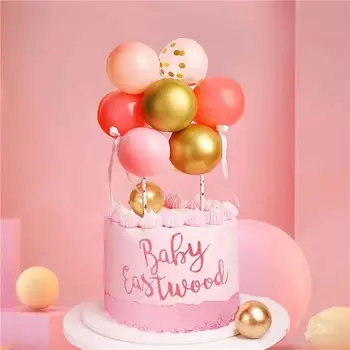 14pcs Zlaté Balóny, Konfety Tortu Vňaťou Narodeninovú Tortu Vňaťou Výzdoba Pre Happy Birthday Cake 1. Prvé Narodeniny Party Dekor Deti