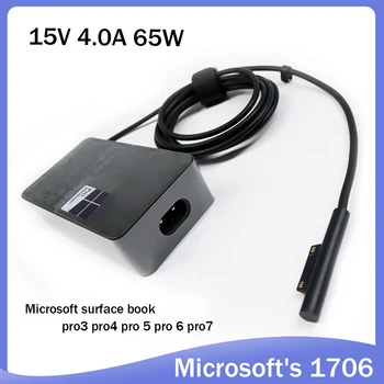 15V 4A 65W Pre Microsoft surface knihy pro3 pro4 pro 5 pro 6 pro7 napájací adaptér 1706 nabíjačku rýchle nabitie s 5V 1A