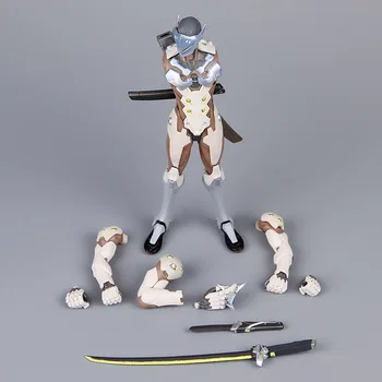 18 cm Anime Hry TOKOV Overwatches Ninja Shimada Genji Kĺby Pohyblivé PVC Akcie Obrázok Model Hračky Bábika Darček
