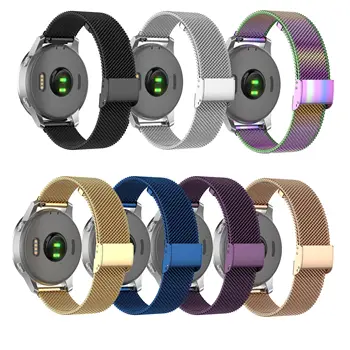 18 mm 20 mm 22 mm Milanese Nehrdzavejúcej Ocele Watchband pre Garmin Vivomove HR/3/3S/Vivoactive4/4S/3/Venu Smart Hodinky, Náramok, Remienok