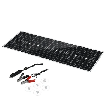 18V Solárny Panel 300W/150W Semi-flexibilné Monokryštalické Solárne DIY Kábel Nepremokavé Vonkajšie Nabíjateľná Moc Systém