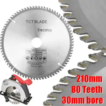 1pc 210mm 80T TCT Dreva Circular Saw Blade Dreva, Rezanie Disk Karbidu TCT pílového Kotúča hodí sa pre Bosch, Makita, festool viac typov
