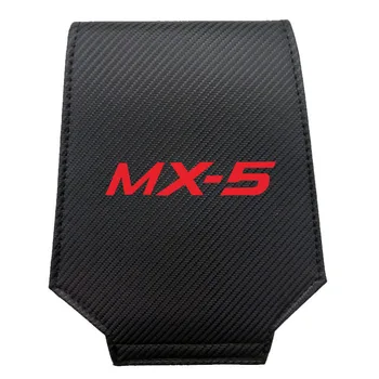 1PC autosedačky Späť opierky hlavy Vankúš Prachotesný obal Na Mazda MX-5 MX5 Uhlíkových Vlákien Kože Podporu Pad