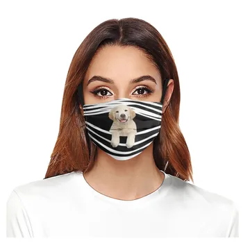 1Pc Dospelých Roztomilý Pes Vytlačiť Smog-doklad, Masku na Tvár pred Slnkom Priedušná Umývateľný Nastaviteľné bočný Kryt Cyklistické Vybavenie 2020