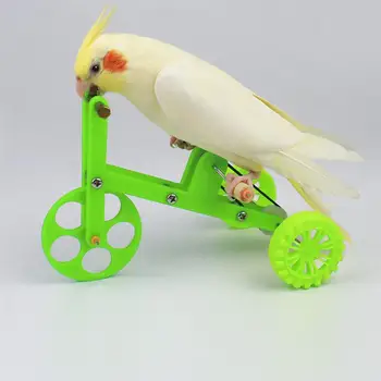 1PC Zábavné Papagáj Hračka Papagáj Školenia Rekvizity Bicykli Bird Školenia Dodávky(Zelená)