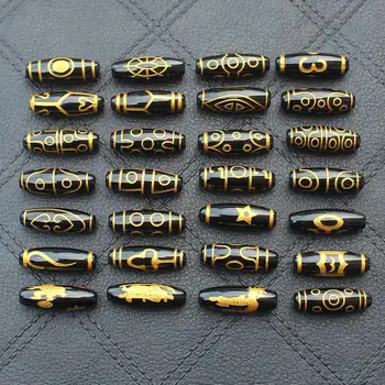 1pcs ,10x27-30 mm Tibete Dzi Agates Oválne Guľôčky , Mnohé vzory Pre DIY Šperky Robiť ! Ponúkame zmiešané veľkoobchod pre všetky položky !