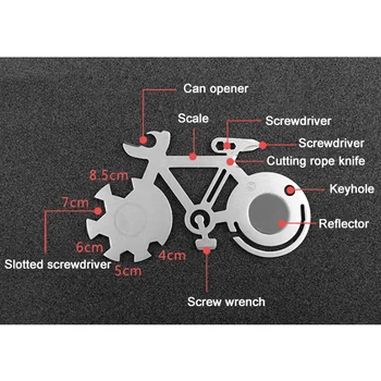 1pcs Multifunkčný Nástroj, Vonkajšie Horský Bicykel Karty Kľúča Môže Otvárač na Fľaše, Otvárač na Rez Lano YS-KÚPIŤ