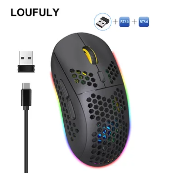 2.4 G Bezdrôtová Myš Bluetooth 5.0 S Nabíjateľnou Myší 3.0 Bezdrôtový Herný Typ-c Mouses Pre Pc Gamer