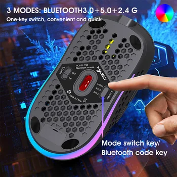 2.4 G Bezdrôtová Myš Bluetooth 5.0 S Nabíjateľnou Myší 3.0 Bezdrôtový Herný Typ-c Mouses Pre Pc Gamer